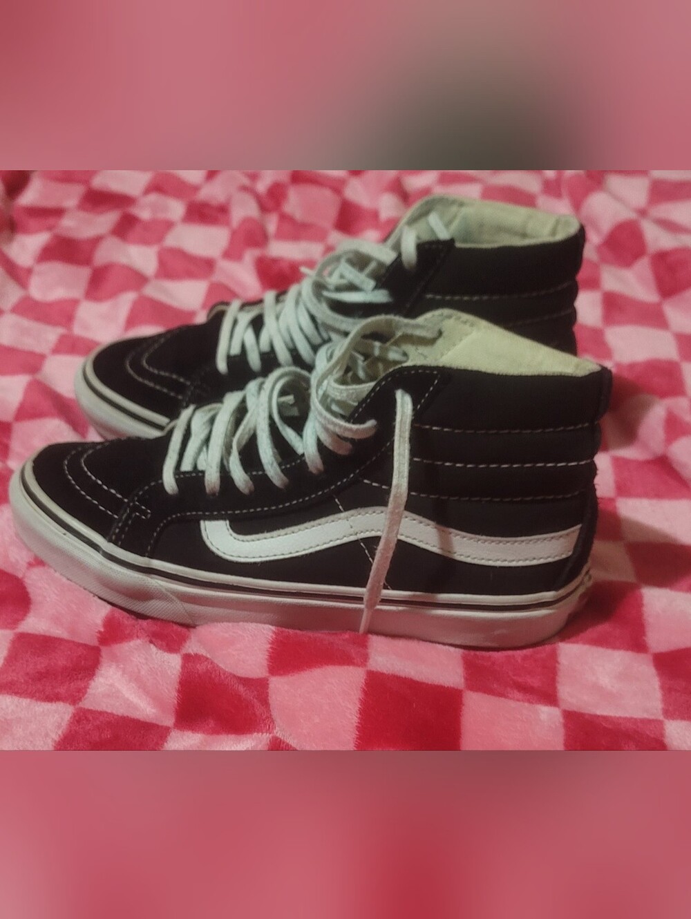 Vans Black and White High-Top Sneakers